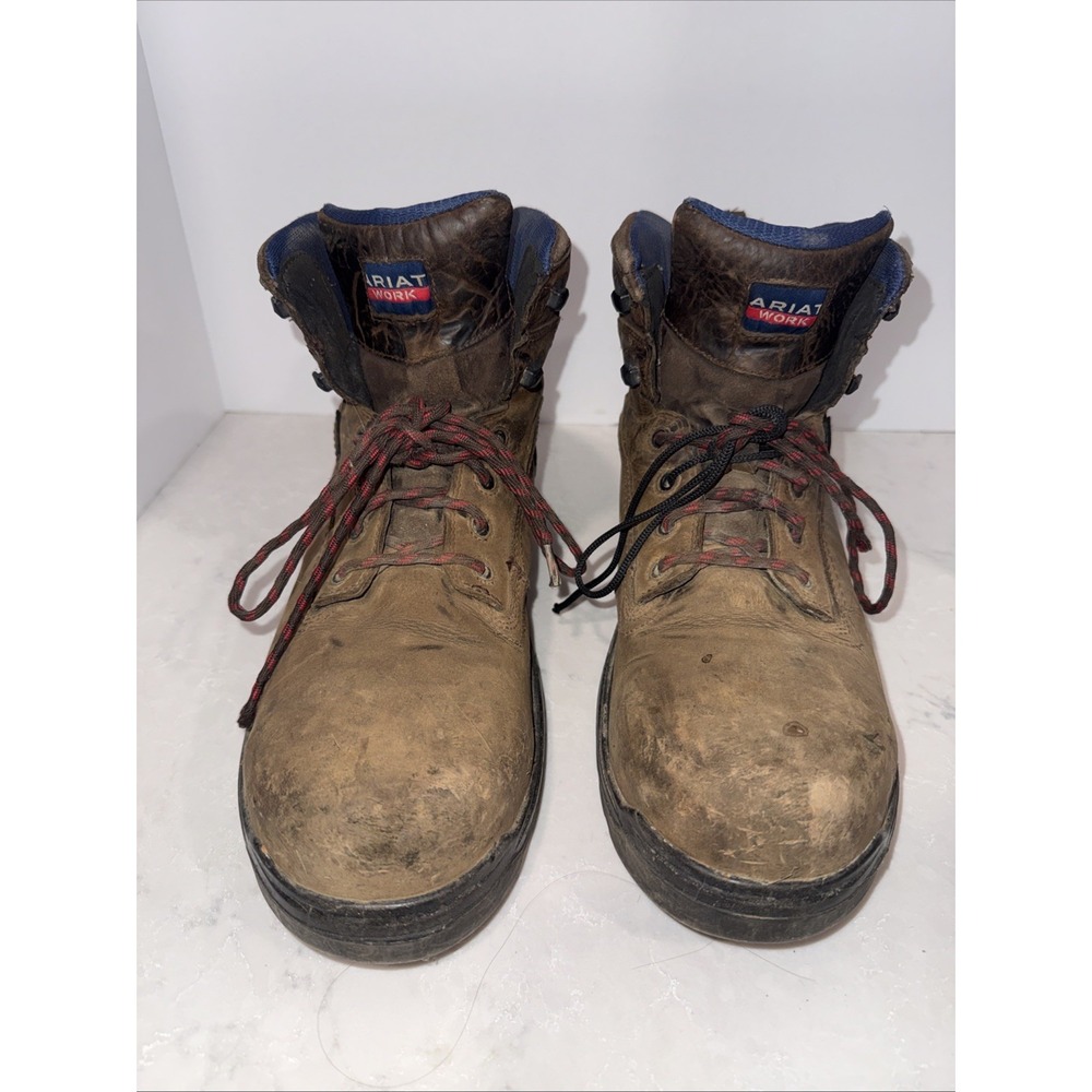 Ariat Men's Turbo 8 Waterproof Comp Toe Work Boot Brown Made In USA Size 13